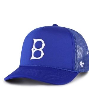 '47 Brooklyn Dodgers Clean Up Blue Adjustable Strap Hat Mesh Cap